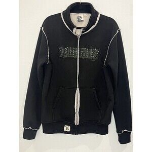 Hurley Men's Sherpa Lined Full Zip Black Streetwear Jacket  Size Large